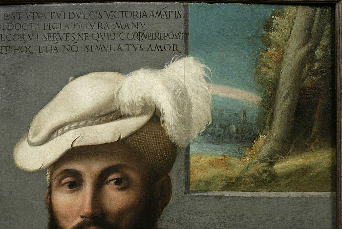 Portrait of a Young Man Holding a Palm Slider Image 3